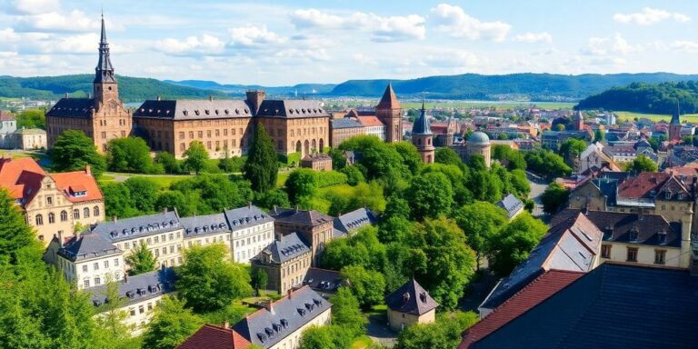 Malerische Altstadt von Heidelberg mit historischen Gebäuden.